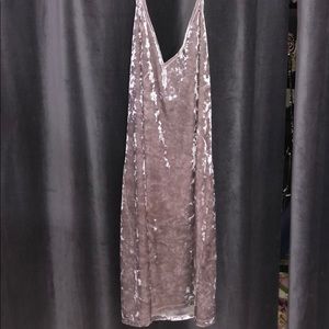 Backless velvet body con dress